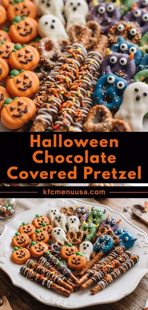 Halloween Chocolate Covered Pretzel Recipe