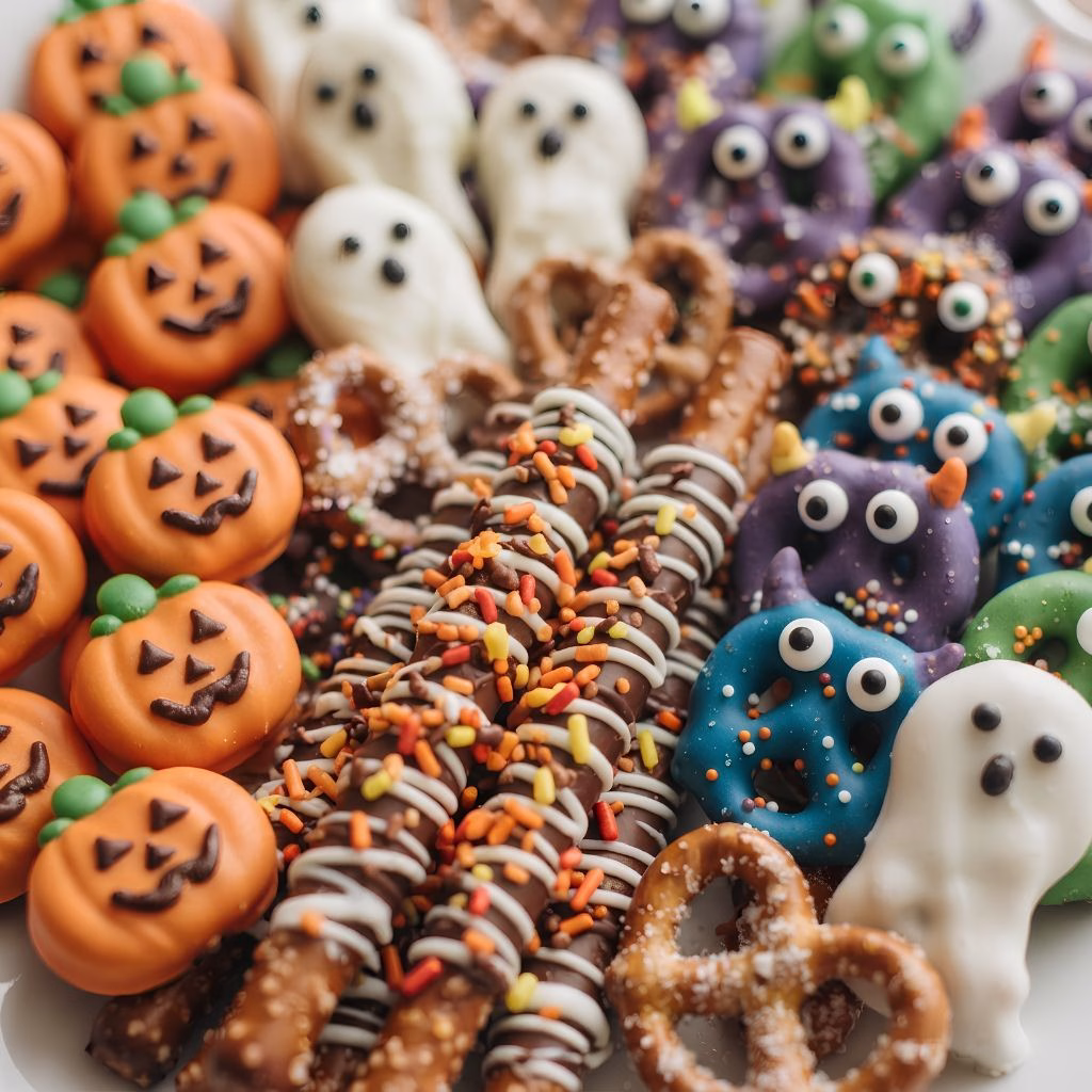 Halloween Chocolate Covered Pretzel Recipe