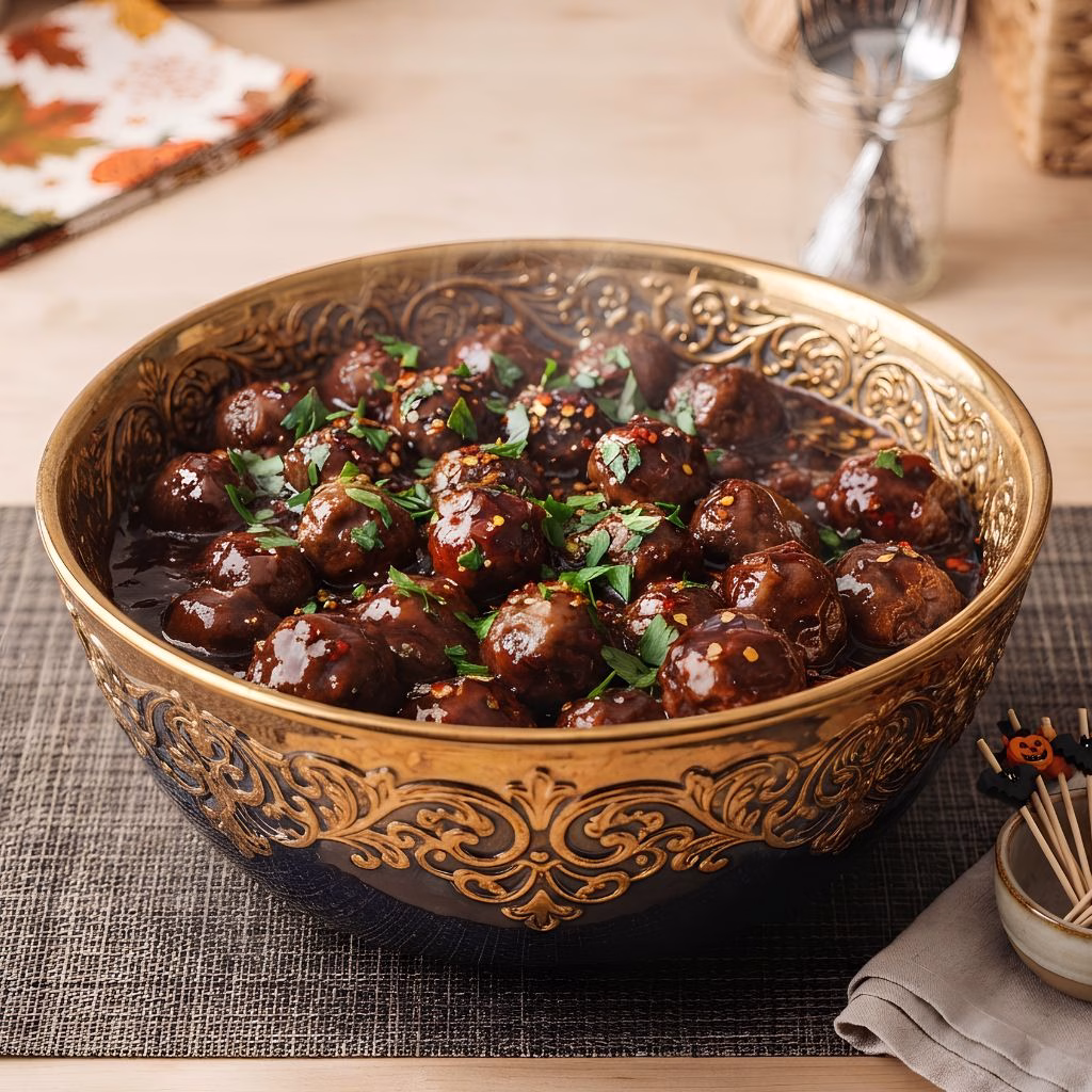 Halloween Crockpot Meatballs Recipe