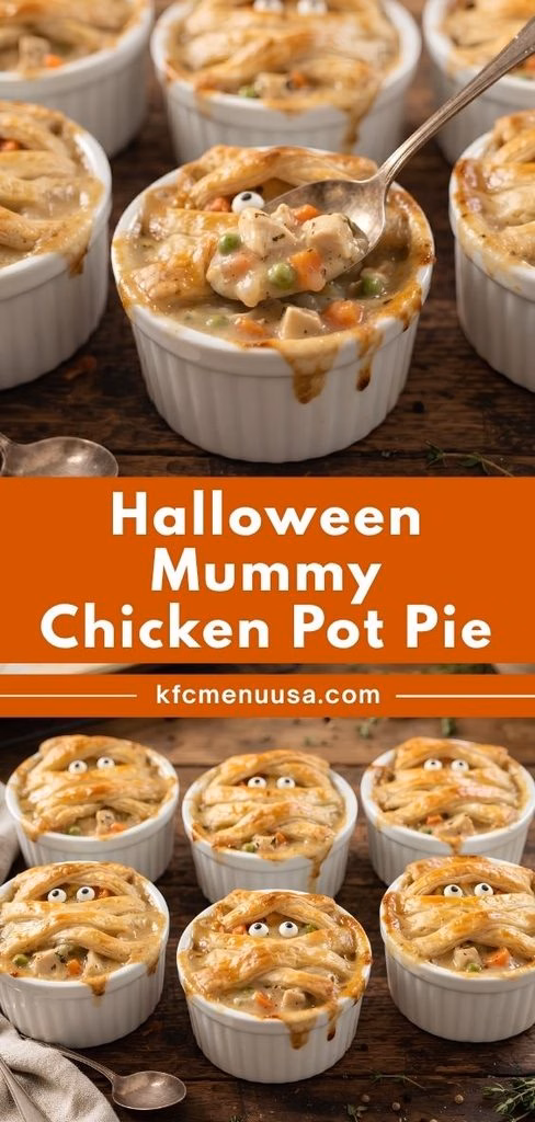 Halloween Mummy Chicken Pot Pie Recipe