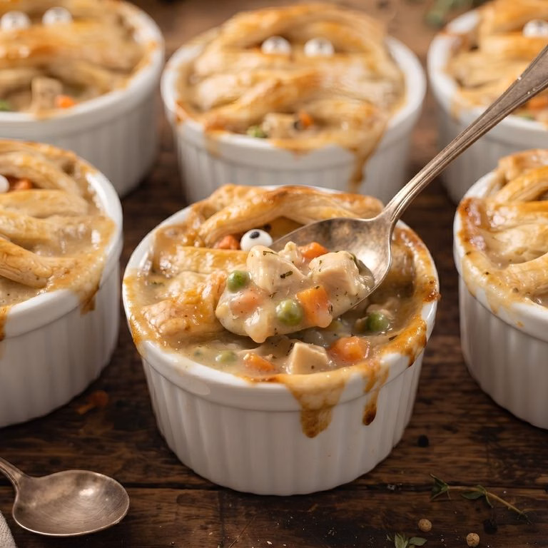 Halloween Mummy Chicken Pot Pie Recipe