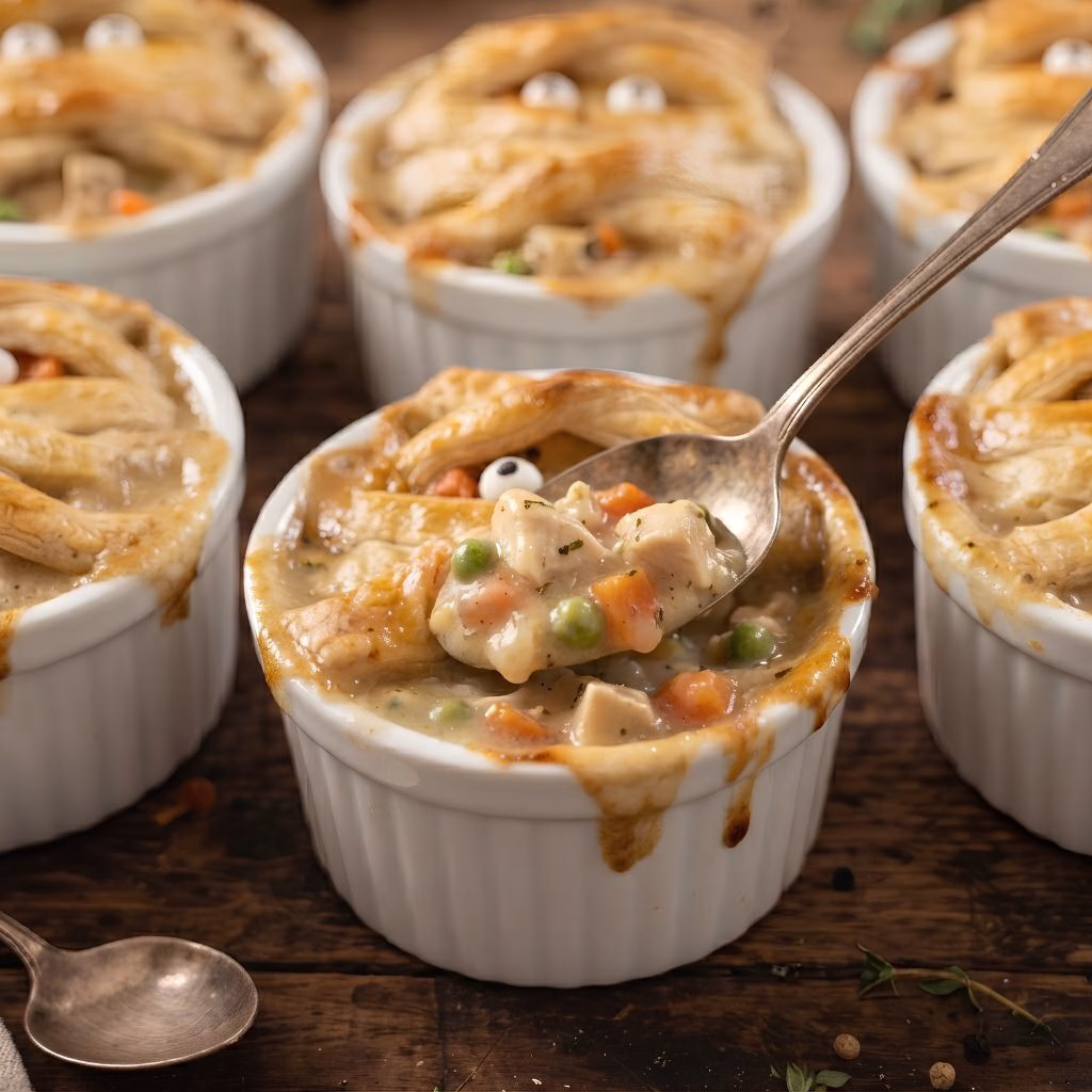 Halloween Mummy Chicken Pot Pie Recipe