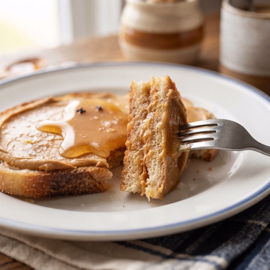 Halloween Peanut Butter Ghost Toast Recipe