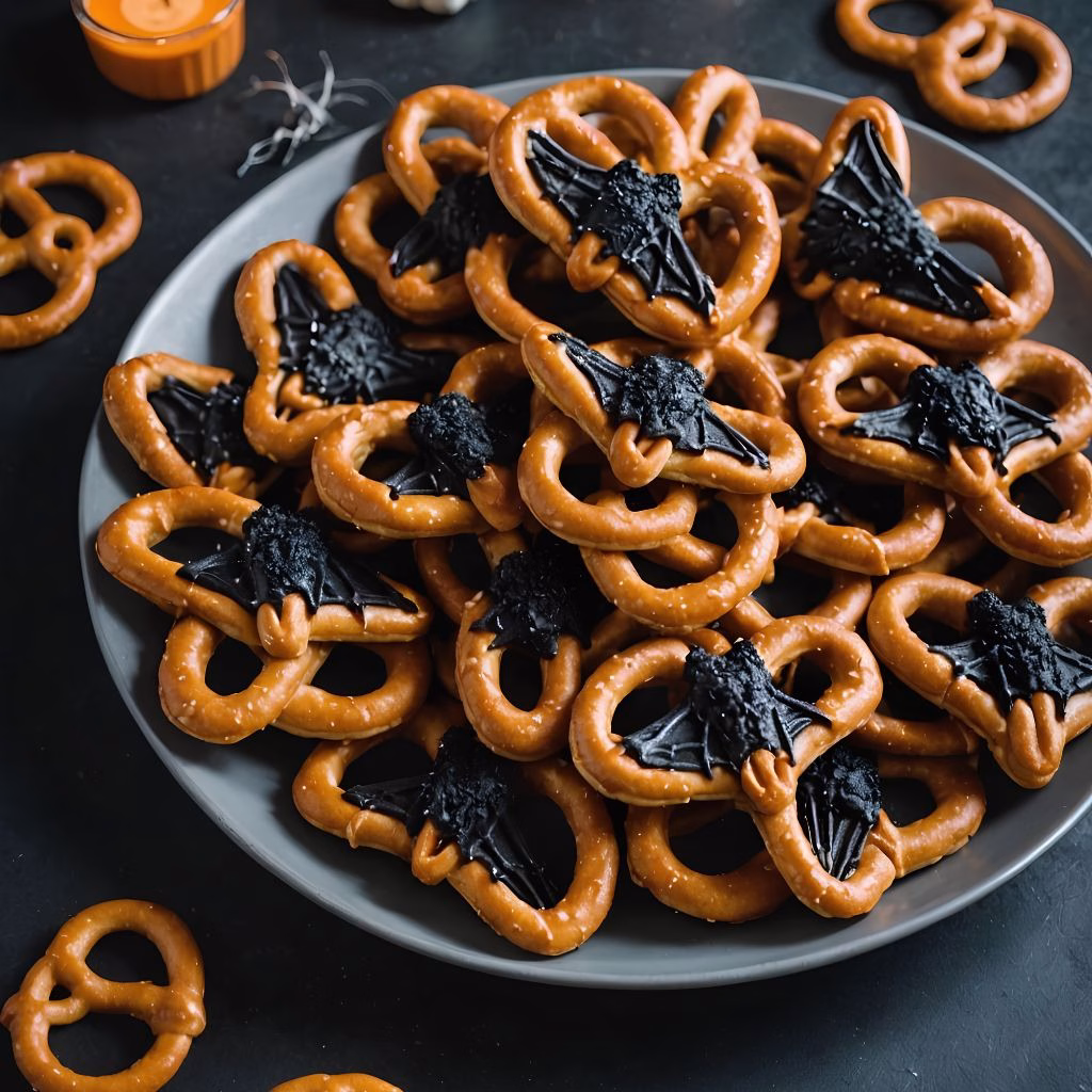 Halloween Pretzel Bats Recipe