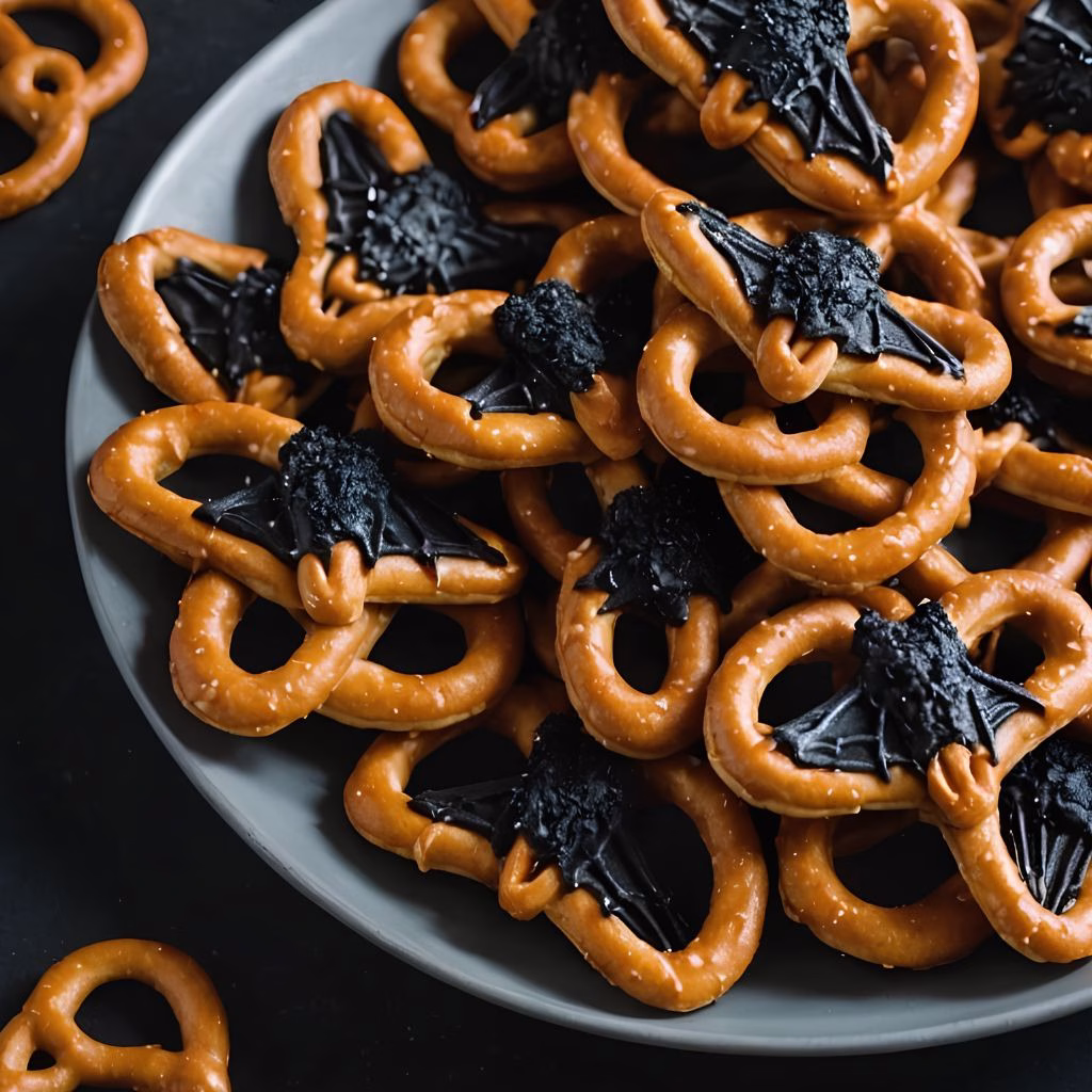 Halloween Pretzel Bats Recipe