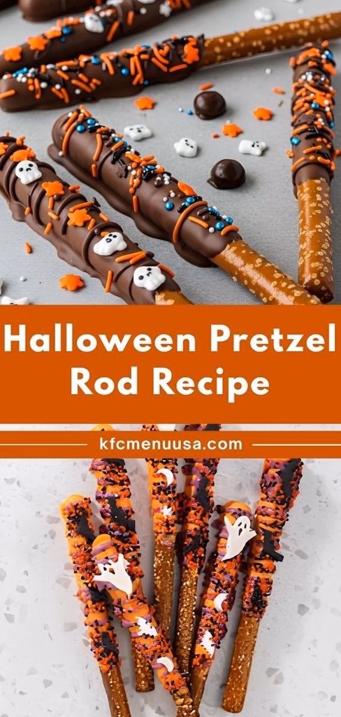 Halloween Pretzel Rods Recipe