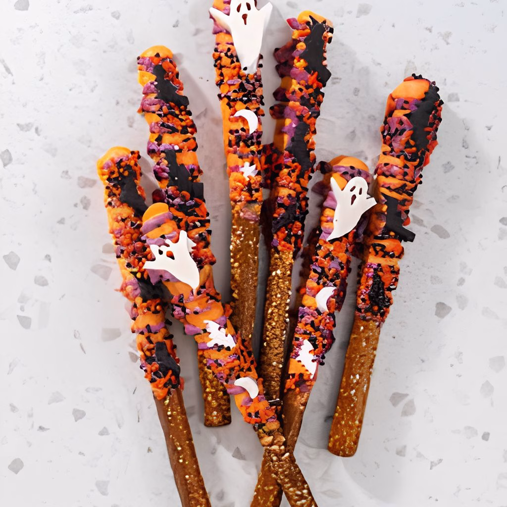 Halloween Pretzel Rods Recipe