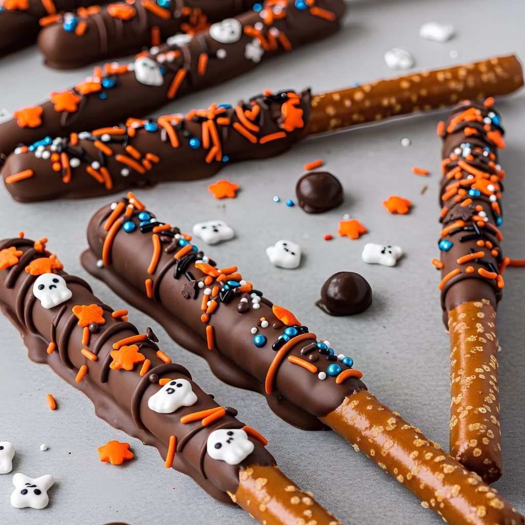 Halloween Pretzel Rods Recipe
