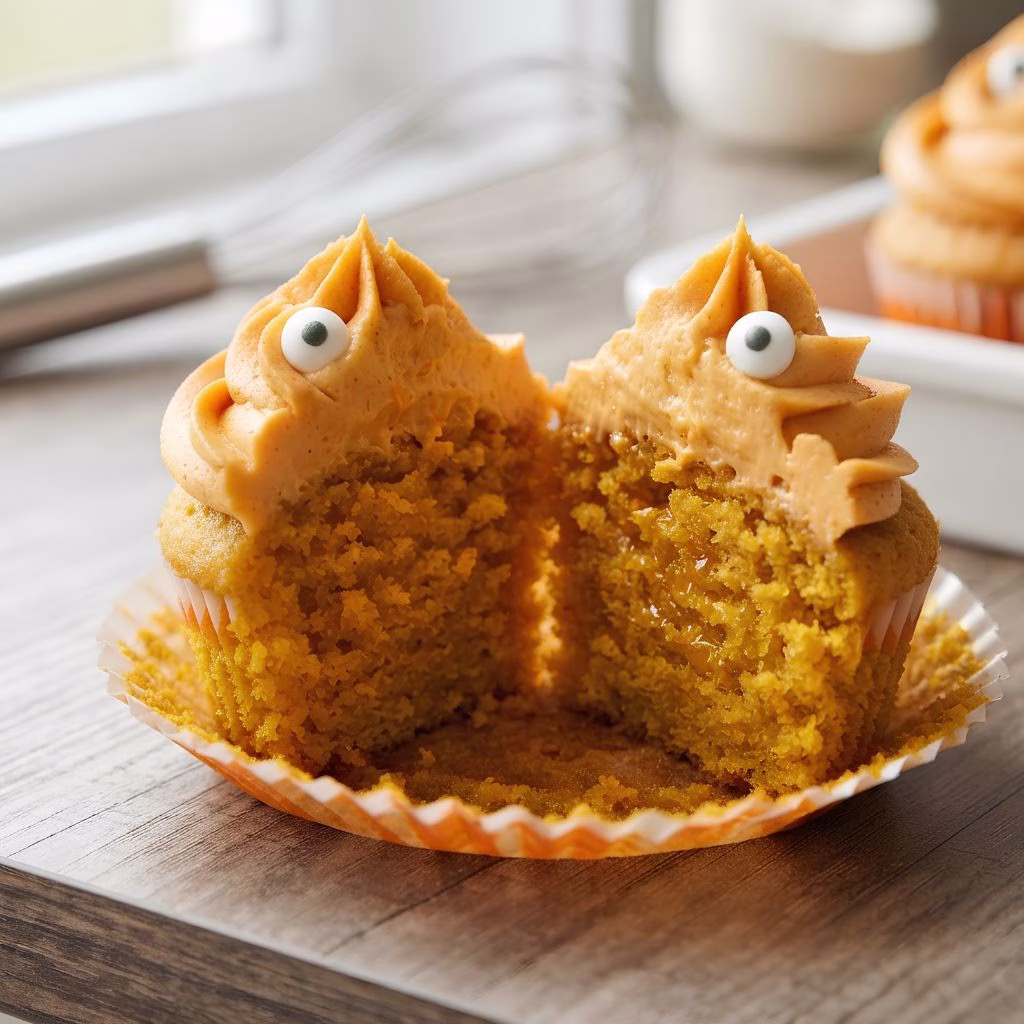 Halloween Pumpkin Cupcakes Recipe