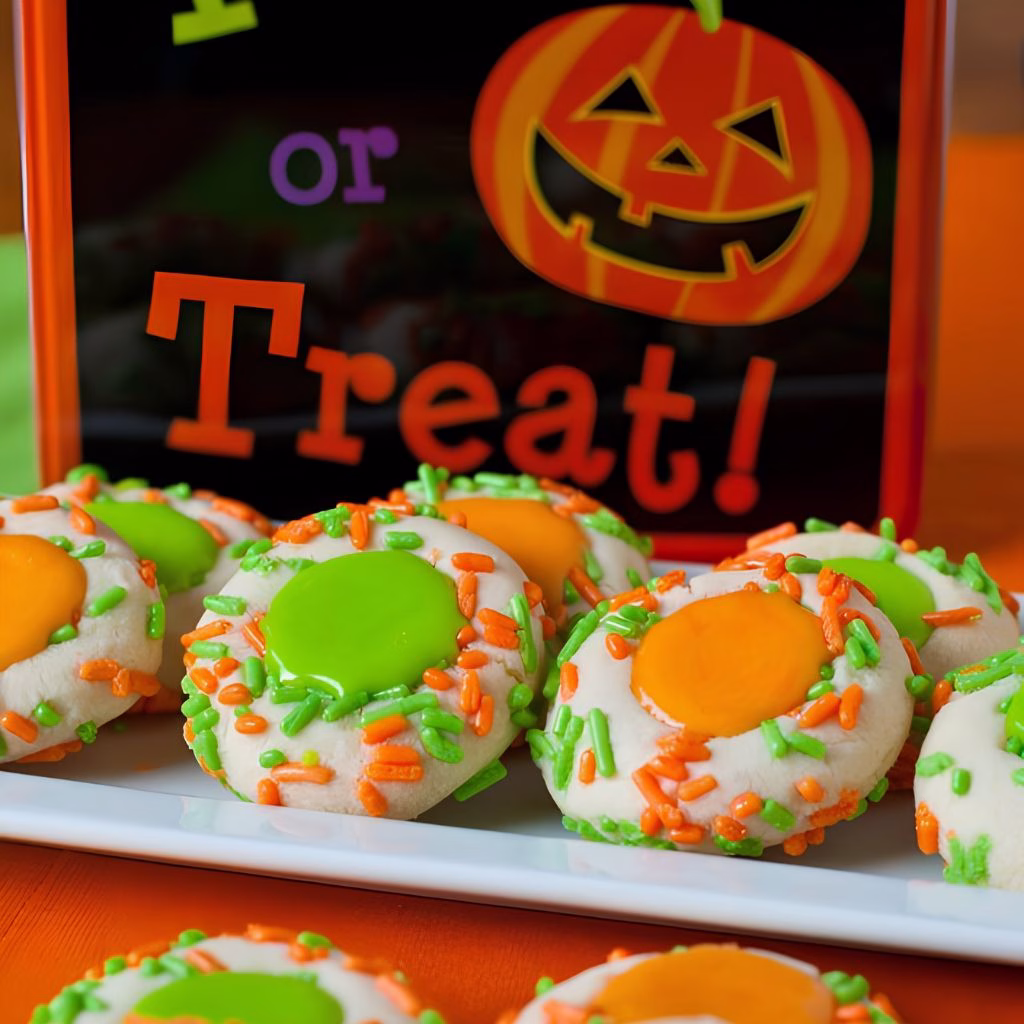 Halloween Thumbprint Cookies Recipe