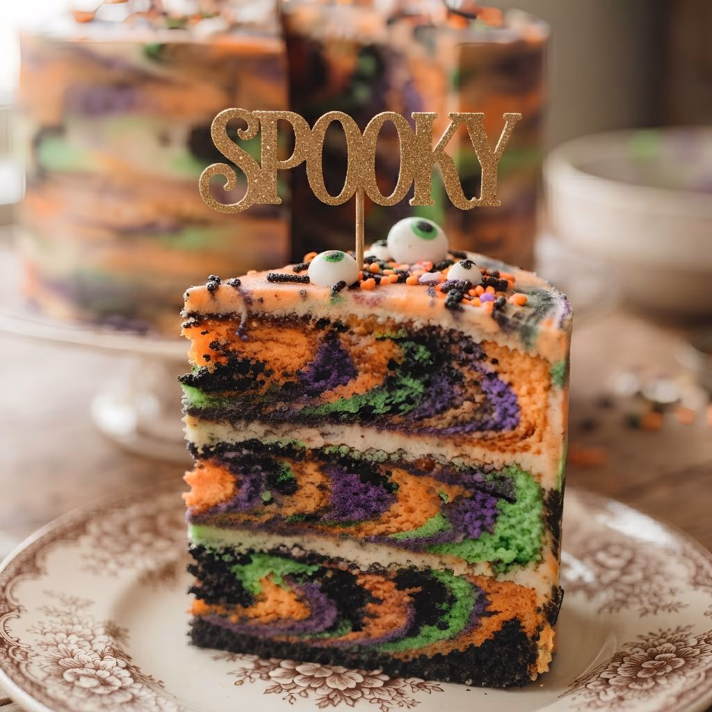 Halloween Tie Dye Cake Recipe