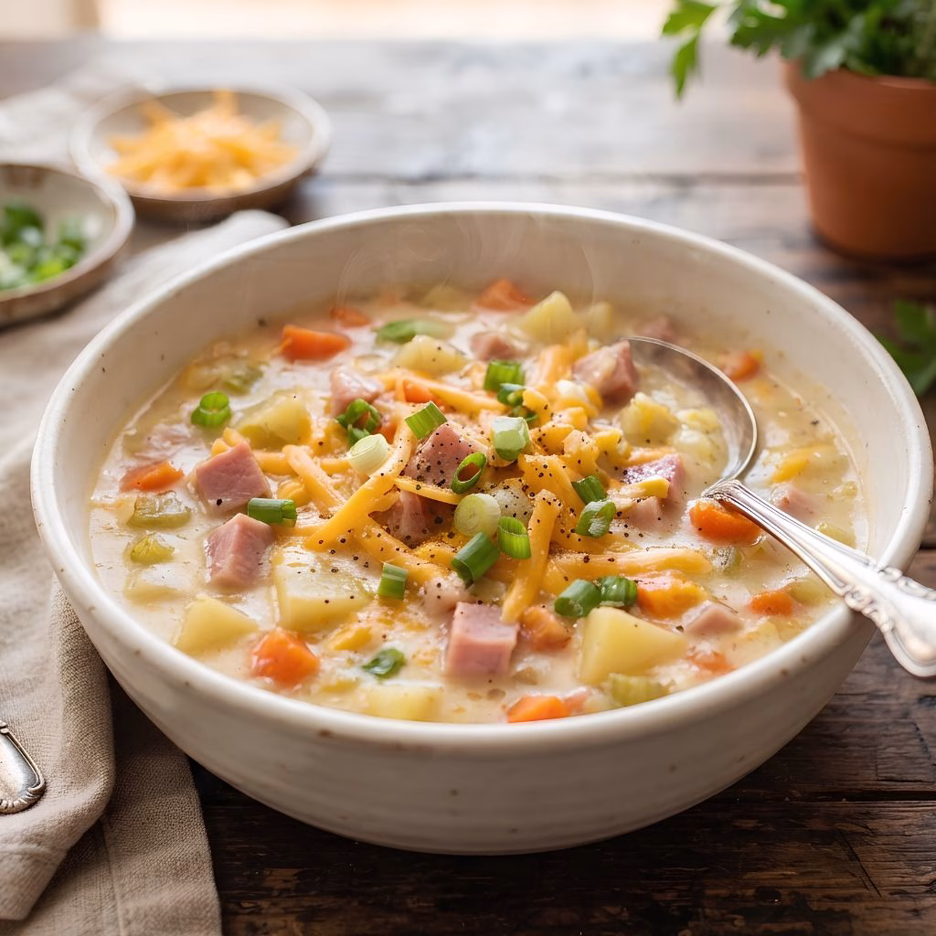 Ham and Cheddar Soup Recipe
