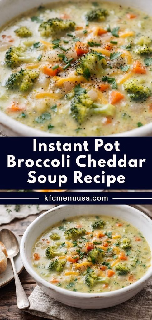 Instant Pot Broccoli Cheddar Soup Recipe