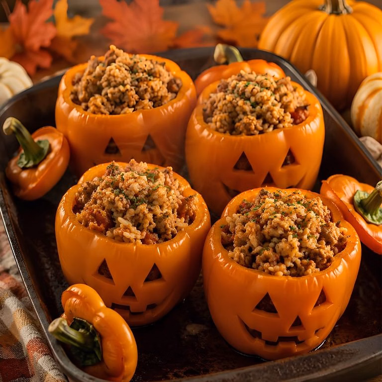 Jack O Lantern Stuffed Peppers Recipe