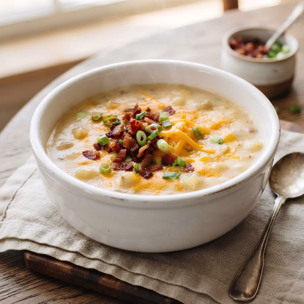 Loaded Cheddar Potato Soup Recipe
