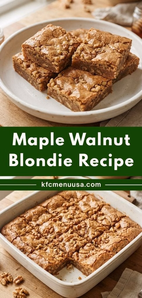 Maple Walnut Blondie Recipe