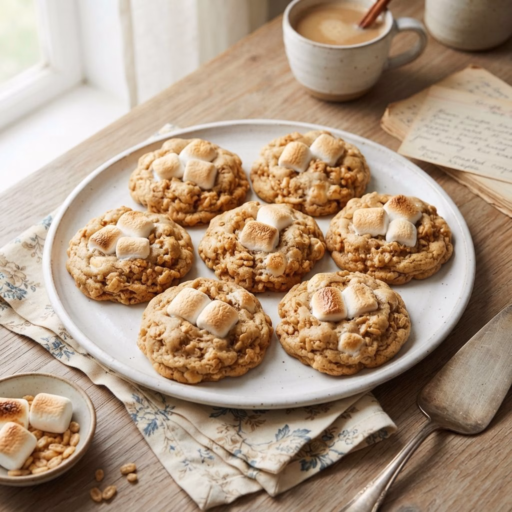 Marshmallow Rice Krispie Cookies Recipe