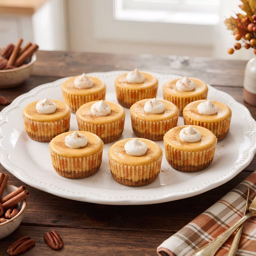 Mini Pumpkin Cheesecake Bites Recipe