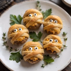 Mummy Stuffed Mushrooms Recipe