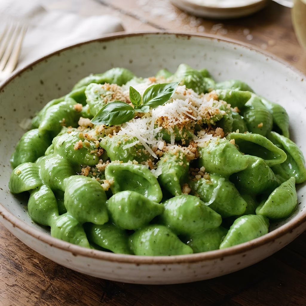 Neon Green Cheese Sauce Pasta Recipe