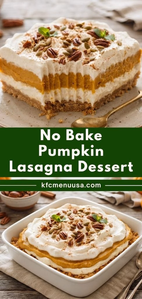 No Bake Pumpkin Lasagna Dessert Recipe