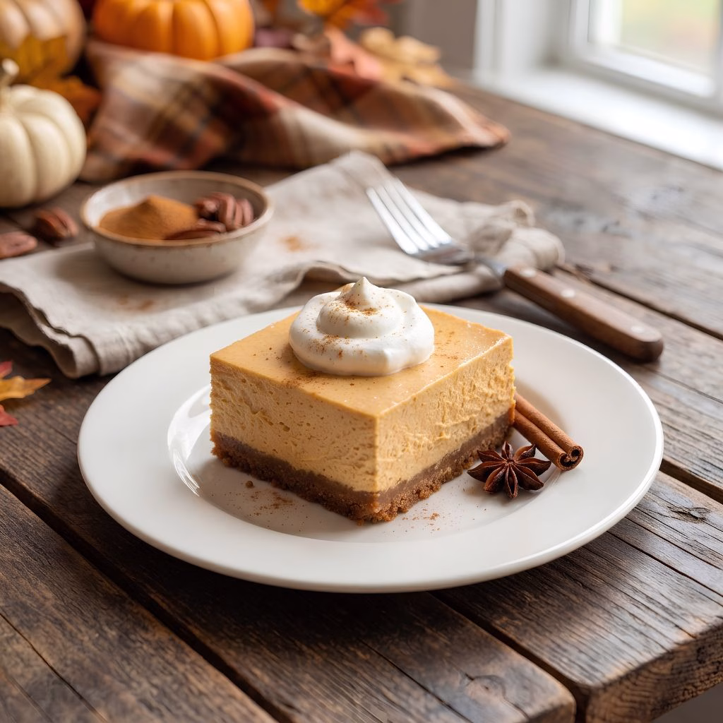 No Bake Pumpkin Pie Bars Recipe