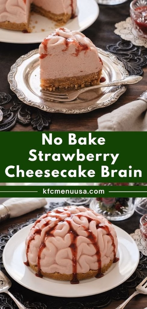No Bake Strawberry Cheesecake Brain Recipe
