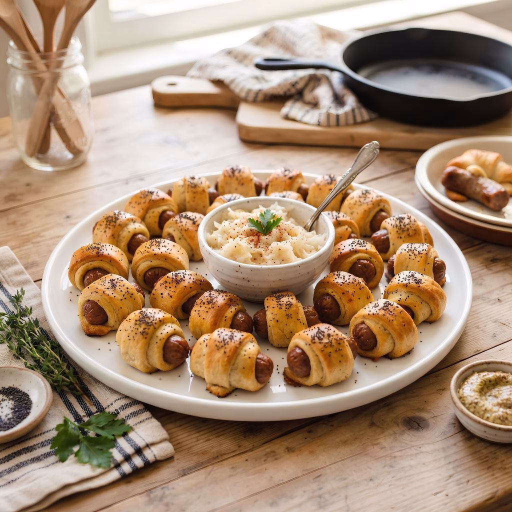 Oktoberfest Crescent Bratwurst Bites Recipe
