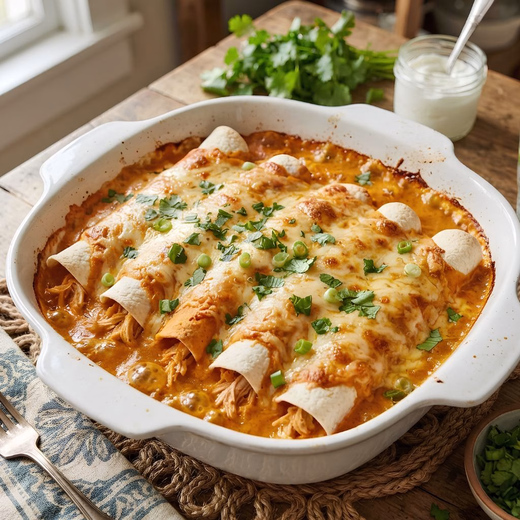 Pumpkin Chicken Enchiladas Recipe