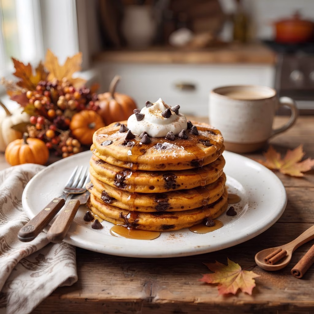 Pumpkin Chocolate Chip Pancake Recipe