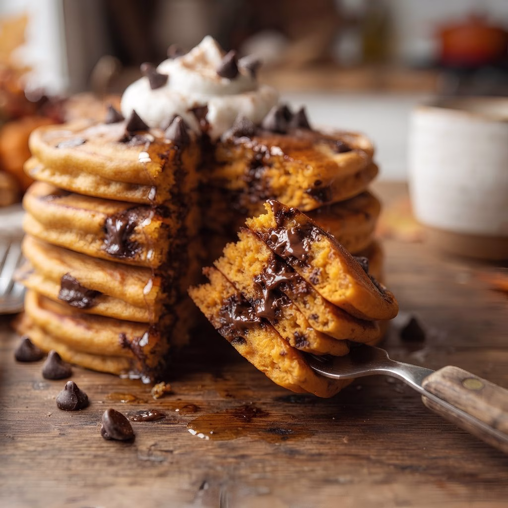 Pumpkin Chocolate Chip Pancake Recipe