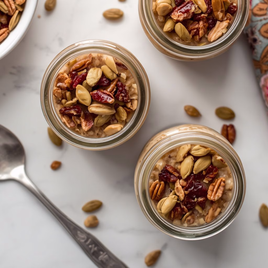 Pumpkin Cranberry Overnight Oats Recipe