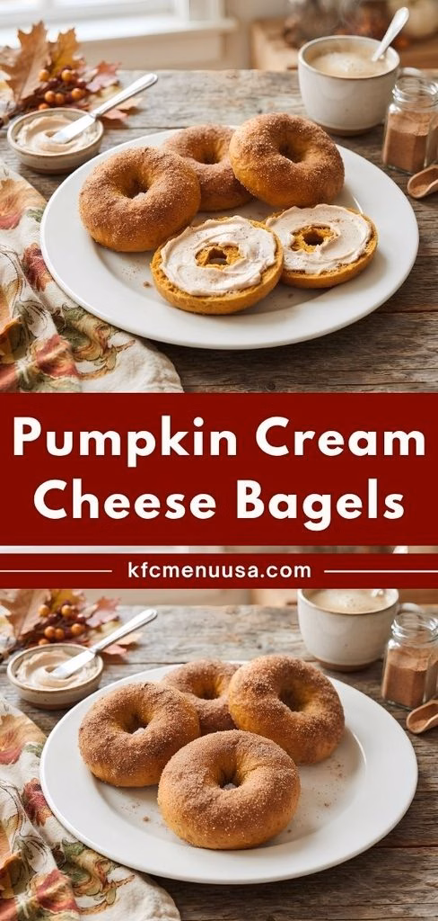Pumpkin Cream Cheese Bagels Recipe