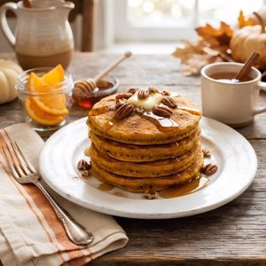 Pumpkin Oat Pancakes Recipe