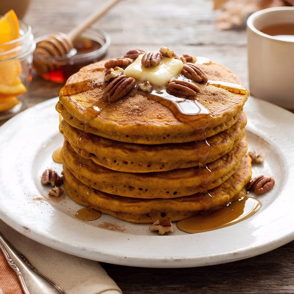 Pumpkin Oat Pancakes Recipe