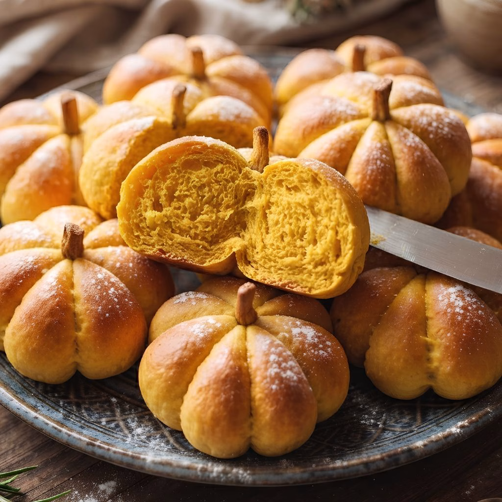 Pumpkin Shaped Dinner Rolls Recipe