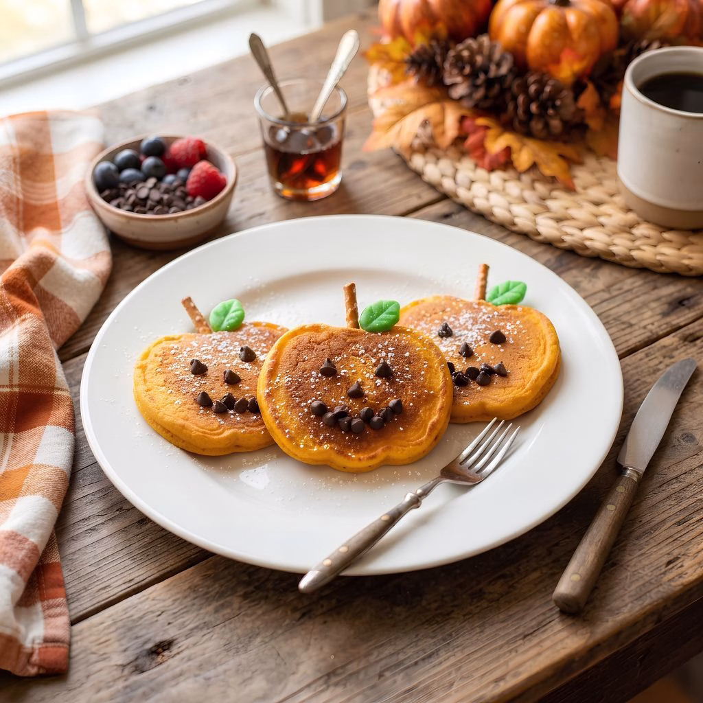 Pumpkin Shaped Pancakes Recipe