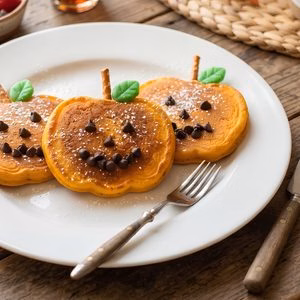 Pumpkin Shaped Pancakes Recipe