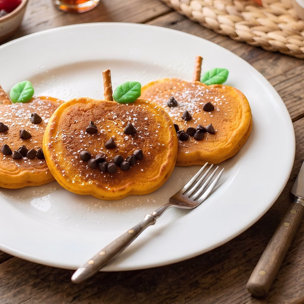 Pumpkin Shaped Pancakes Recipe