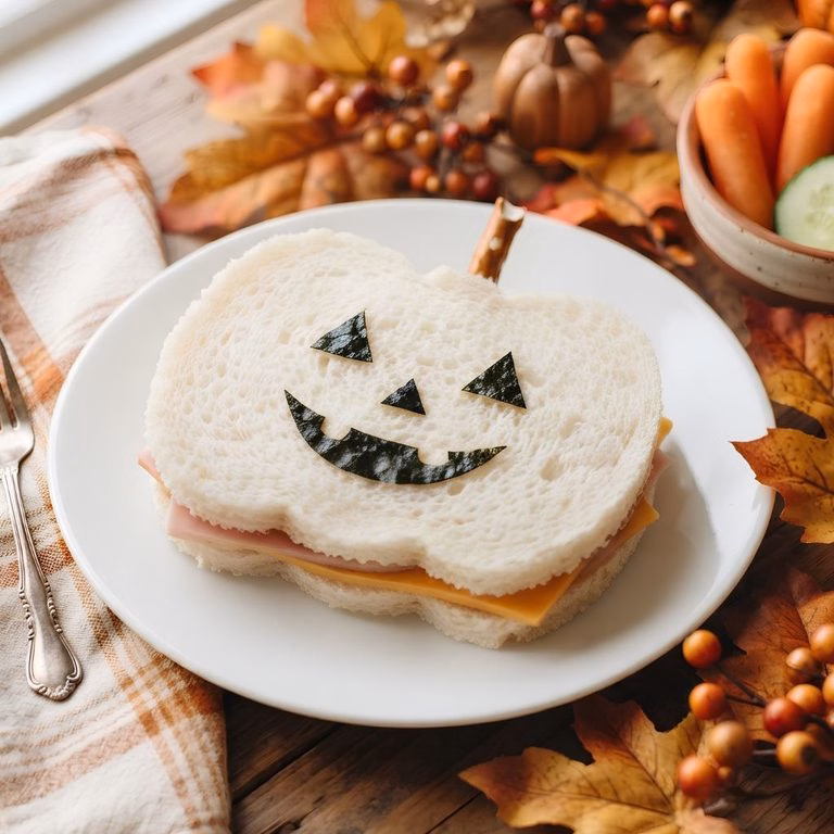 Pumpkin Shaped Sandwich Recipe For Kids