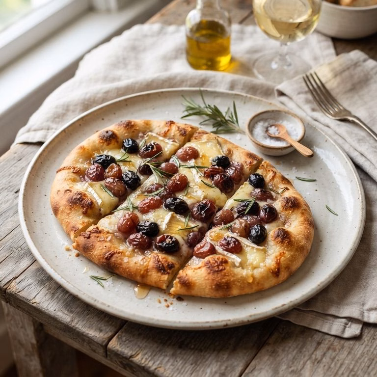 Roasted Grape Brie Flatbread Recipe