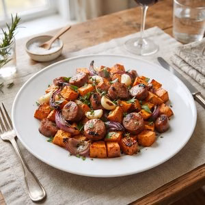 Sheet Pan Sweet Potato Sausage Recipe