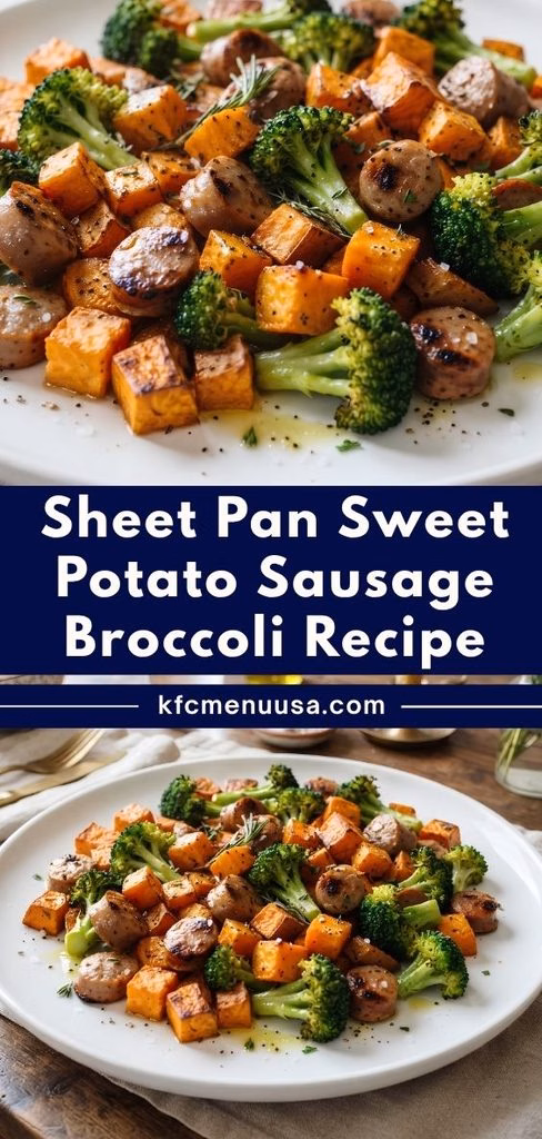 Sheet Pan Sweet Potato Sausage Broccoli Recipe