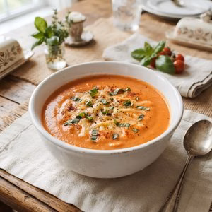Smoky Cheddar Tomato Soup Recipe