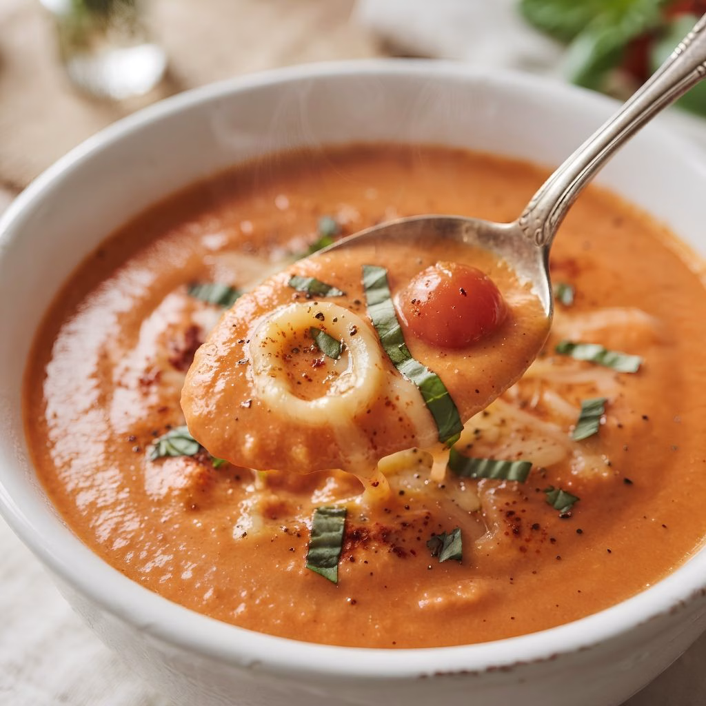 Smoky Cheddar Tomato Soup Recipe