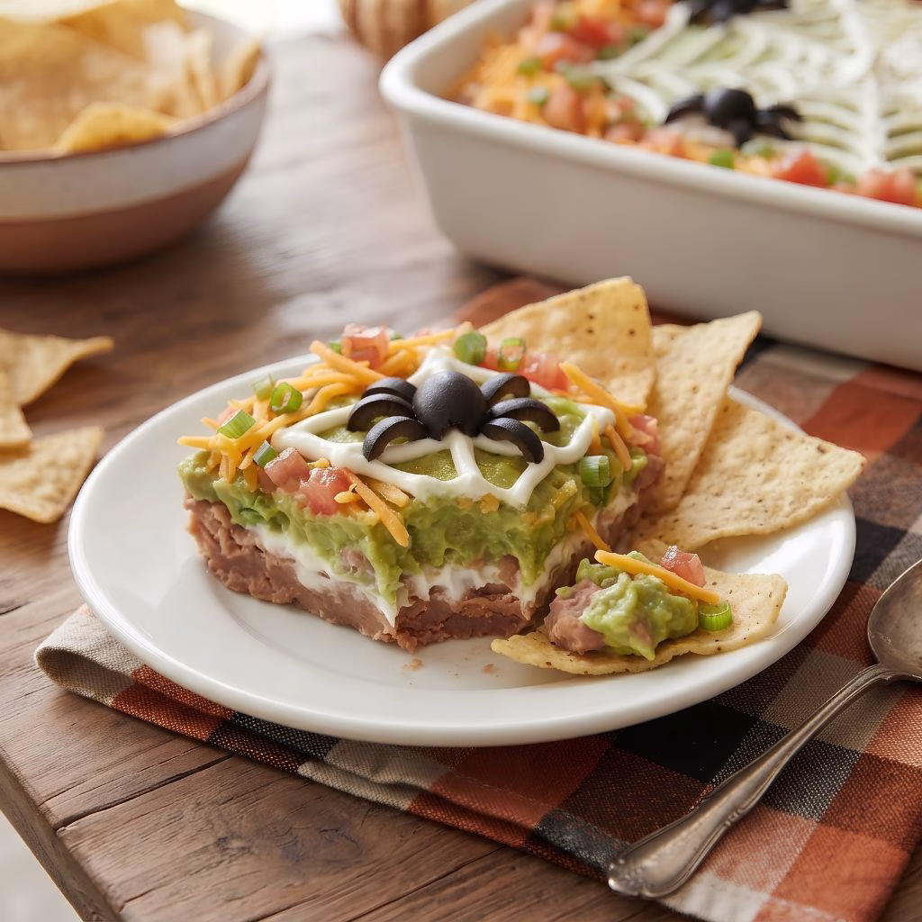 Spider Web Cream Cheese Dip Recipe