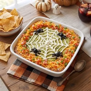 Spider Web Cream Cheese Dip Recipe