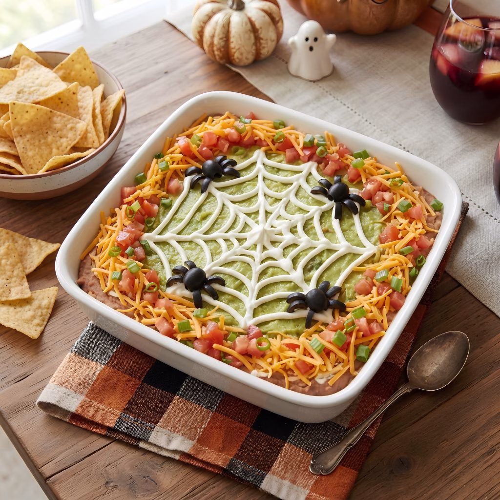 Spider Web Cream Cheese Dip Recipe