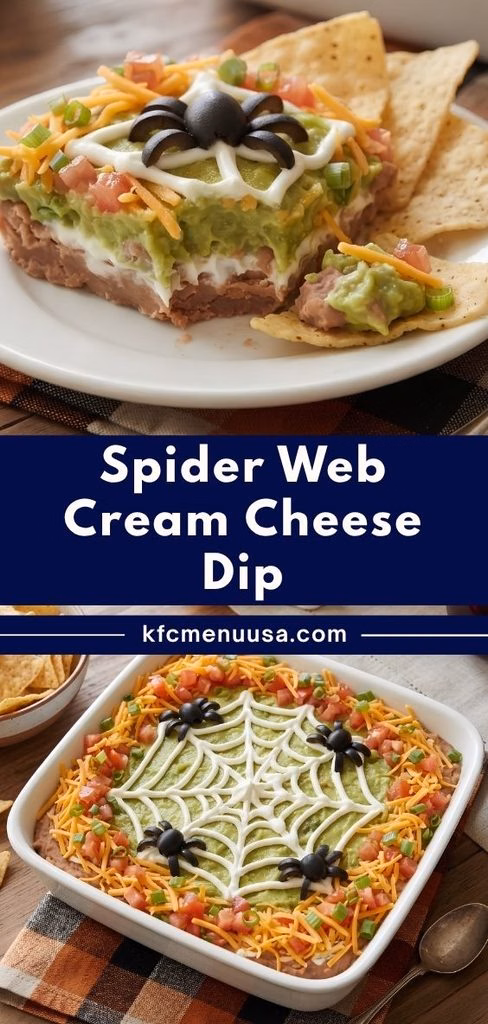 Spider Web Cream Cheese Dip Recipe