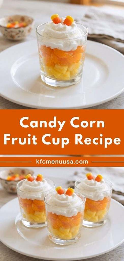 Candy Corn Fruit Cup Recipe
